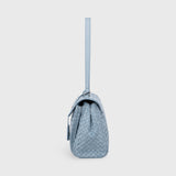 Woven Light Blue Shoulder Bag