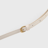 Cream Leather-Look Shoulder Bag with Detachable Crossbody Strap