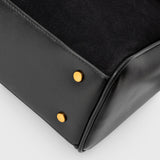 Ciara Premium Black Suede Shoulder Bag