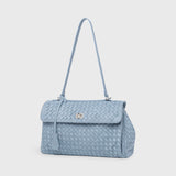 Woven Light Blue Shoulder Bag