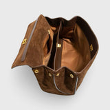 Vintage Brown Suede Shoulder Bag