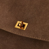 Ciara Premium Brown Suede Shoulder Bag