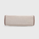 Limited Edition Canvas & Brown Vegan Leather Handbag