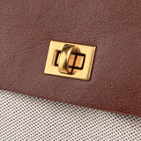 Limited Edition Canvas & Brown Vegan Leather Handbag