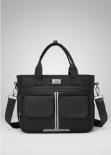 Insulated Nylon Lunch Tote Bag with Crossbody Strap