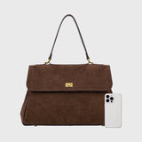 Vintage Brown Suede Handbag