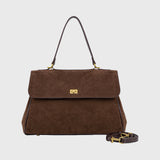 Vintage Brown Suede Handbag