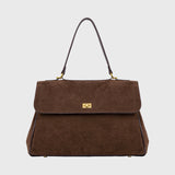 Vintage Brown Suede Handbag