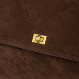 Vintage Brown Suede Handbag