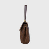 Vintage Brown Suede Handbag