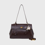 Vintage Leather Shoulder Bag for Women – Elegant Everyday Handbag