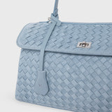 Woven Light Blue Shoulder Bag
