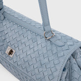 Woven Light Blue Shoulder Bag