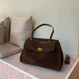 Vintage Brown Suede Shoulder Bag