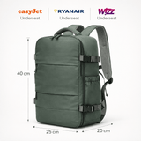 Blue Travel Backpack with Packing Cubes