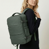 Blue Travel Backpack with Packing Cubes