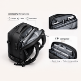 Black Underseat Travel Backpack with Vacuum Compression