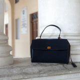 Ciara Premium Black Suede Shoulder Bag
