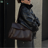 Vintage Leather Shoulder Bag for Women – Elegant Everyday Handbag