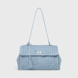 Woven Light Blue Shoulder Bag