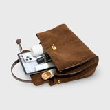 Vintage Brown Suede Shoulder Bag