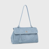 Woven Light Blue Shoulder Bag