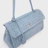 Woven Light Blue Shoulder Bag