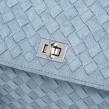 Woven Light Blue Shoulder Bag