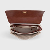 Limited Edition Canvas & Brown Vegan Leather Handbag