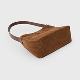 Vintage Brown Suede Hobo Bag