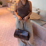 Vintage Leather Shoulder Bag for Women – Elegant Everyday Handbag