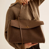 Ciara Premium Brown Suede Shoulder Bag
