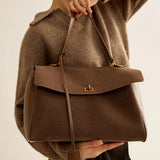 Ciara Premium Brown Suede Shoulder Bag
