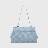 Woven Light Blue Shoulder Bag