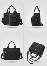 Insulated Nylon Lunch Tote Bag with Crossbody Strap