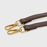 Brown Leather-Look Crossbody Bag with Adjustable Shoulder Strap