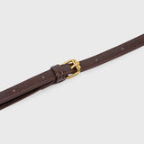 Brown Leather-Look Crossbody Bag with Adjustable Shoulder Strap
