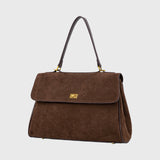 Vintage Brown Suede Handbag