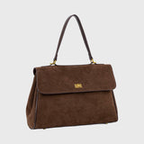 Vintage Brown Suede Handbag