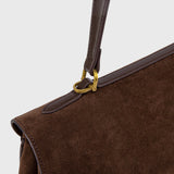Vintage Brown Suede Handbag