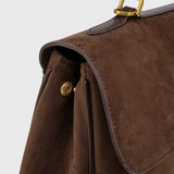 Vintage Brown Suede Handbag