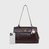 Vintage Leather Shoulder Bag for Women – Elegant Everyday Handbag