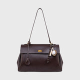 Vintage Leather Shoulder Bag for Women – Elegant Everyday Handbag