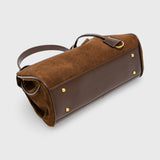 Vintage Brown Suede Shoulder Bag