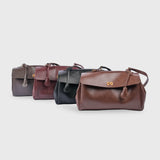 Vintage Brown Shoulder Bag with Charm