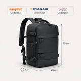 Black Travel Backpack with Vacuum Compression