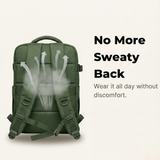 Blue Travel Backpack with Packing Cubes